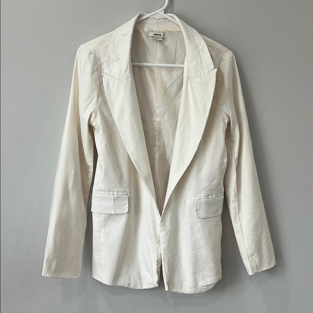 Jason Wu off white linen blazer xs